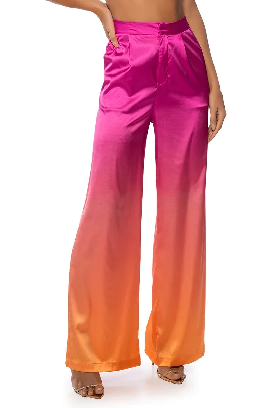 TROPICAL VACATION OMBRE STRAIGHT LEG TROUSERS Trousers versatile functional