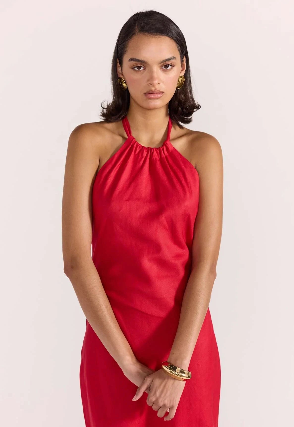 Amana Halter Bias Dress