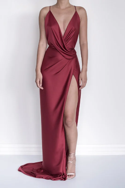Bella Gown in Ruby Red V1