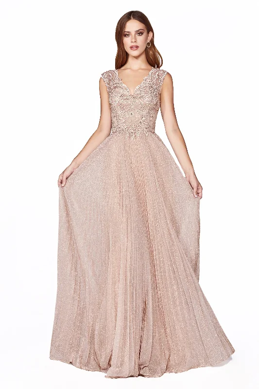 Cinderella Divine: Enchanting Embroidered A-Line Gown for Prom and Beyond