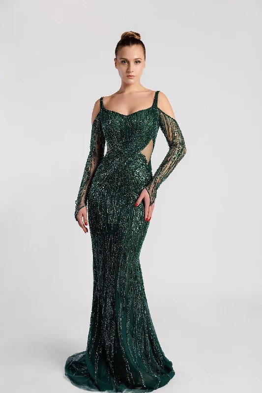 Fully embroidered mermaid gown