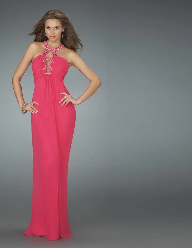 La Femme - 14168 Long Halter Strap Prom Dress