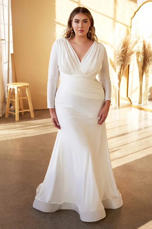 Modest Bridal Full Hem Gown By Cinderella Divine -CD0169C