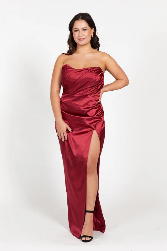 Monique Dress in Ruby Red