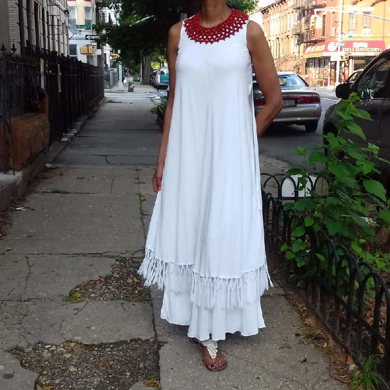 Moroccan Magic Dress with Fringe from Small to 5X