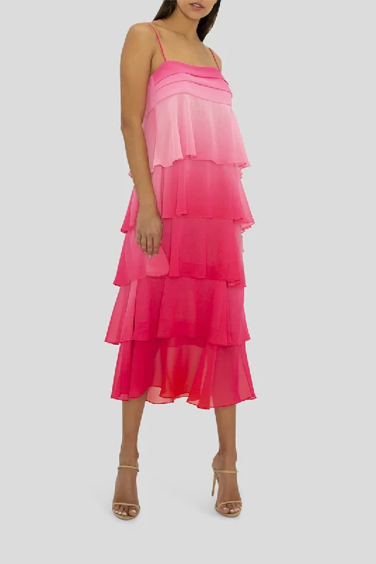 Ombre Cloud Nine Dress in Passion Pink