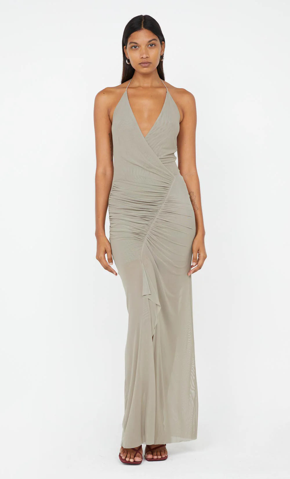 Sania Halter Dress TAUPE