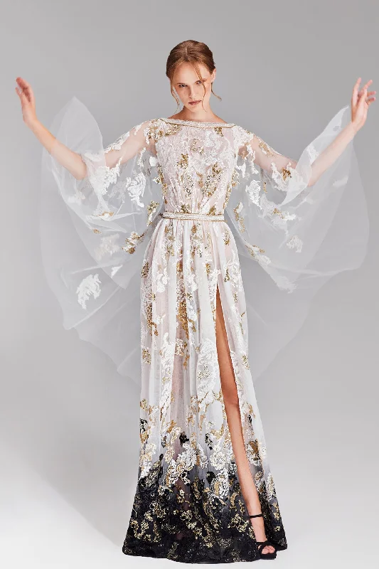 Side slit kaftan dress