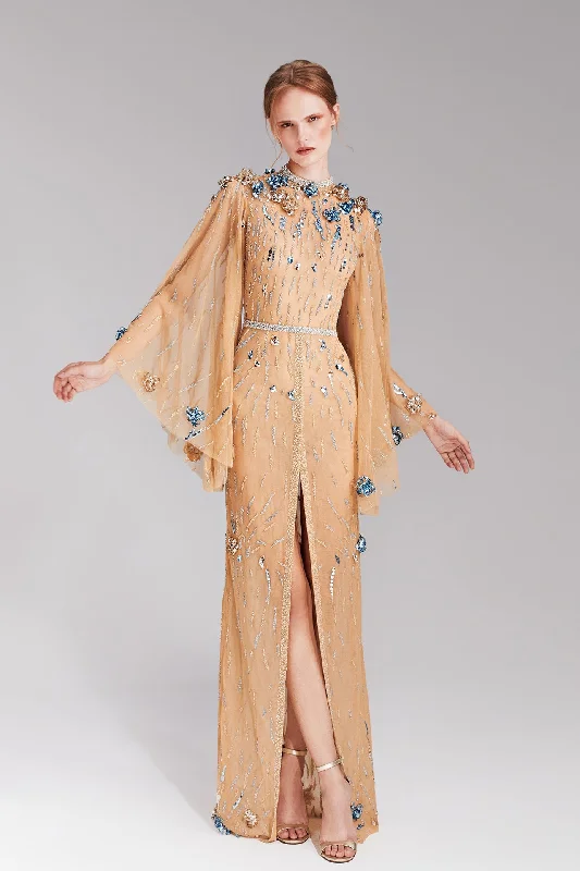 Skin tone kaftan dress